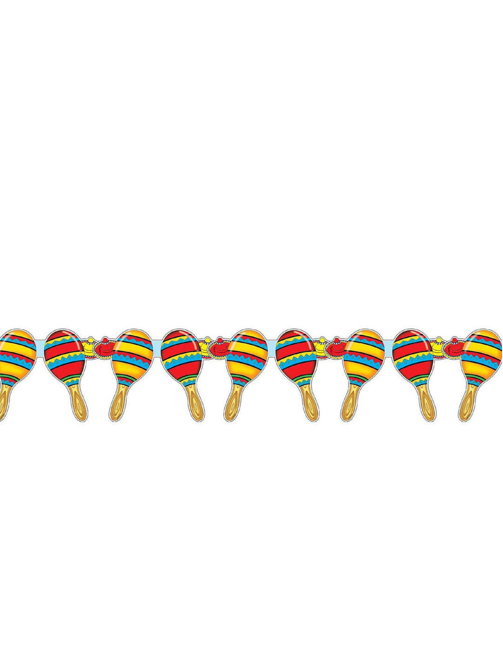 Guirlande maracas mexique pour fête multicolore 3 mètres avec sombreros