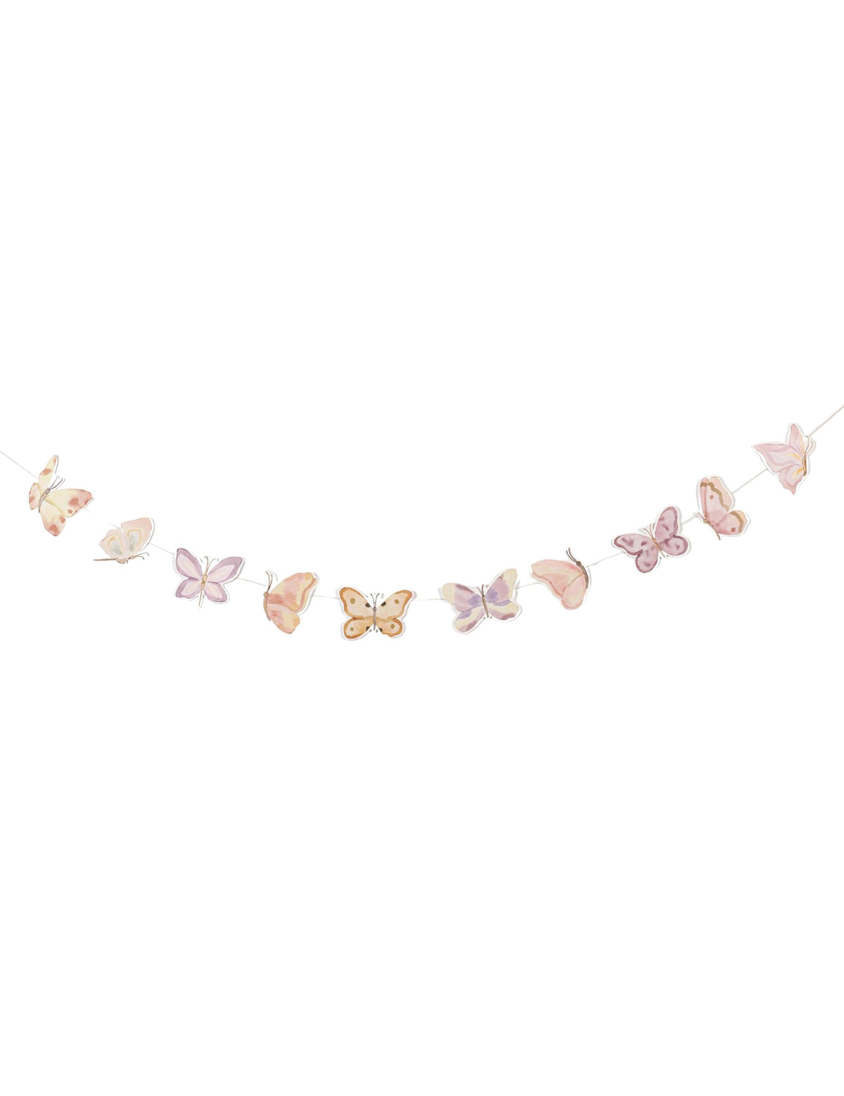 Guirlande papillon ambiance féerique rose pastel en papier