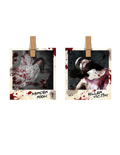 Guirlande en papier photos scène de crime 2,74 m