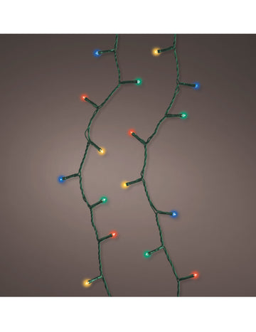 Șnur luminos cu 400 LED-uri multicolore, 20 m, 8 funcții