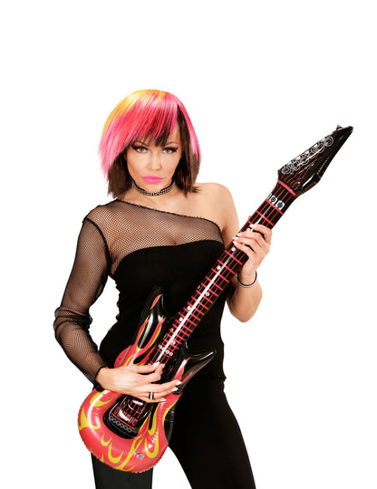 Chitară rock în flăcări gonflabile 105 cm