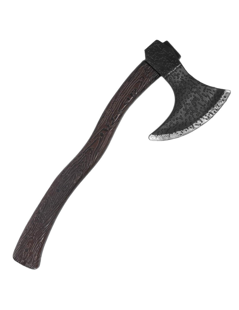 Topor din plastic pentru costum maro și negru cu efect de lemn