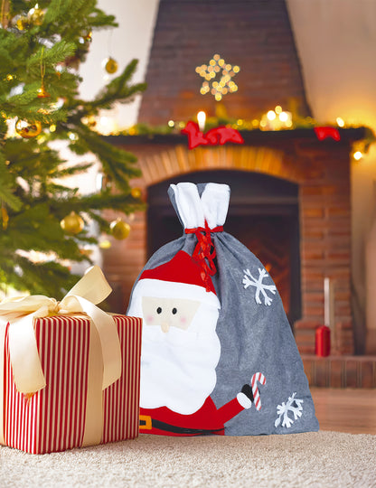 Șosetă de Crăciun gri 50 x 60 cm