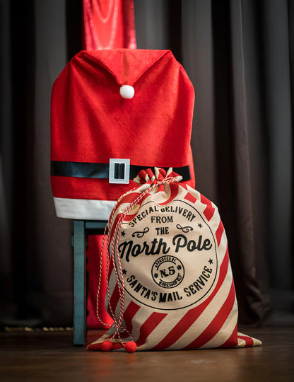 Sac de Moș Crăciun în dungi 50 x 70 cm 