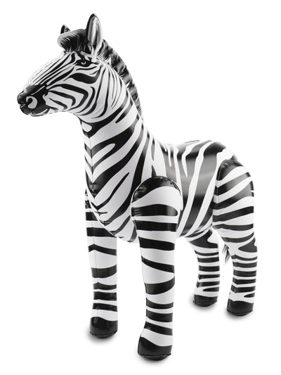 Zèbre gonflable safari pour fête noir et blanc