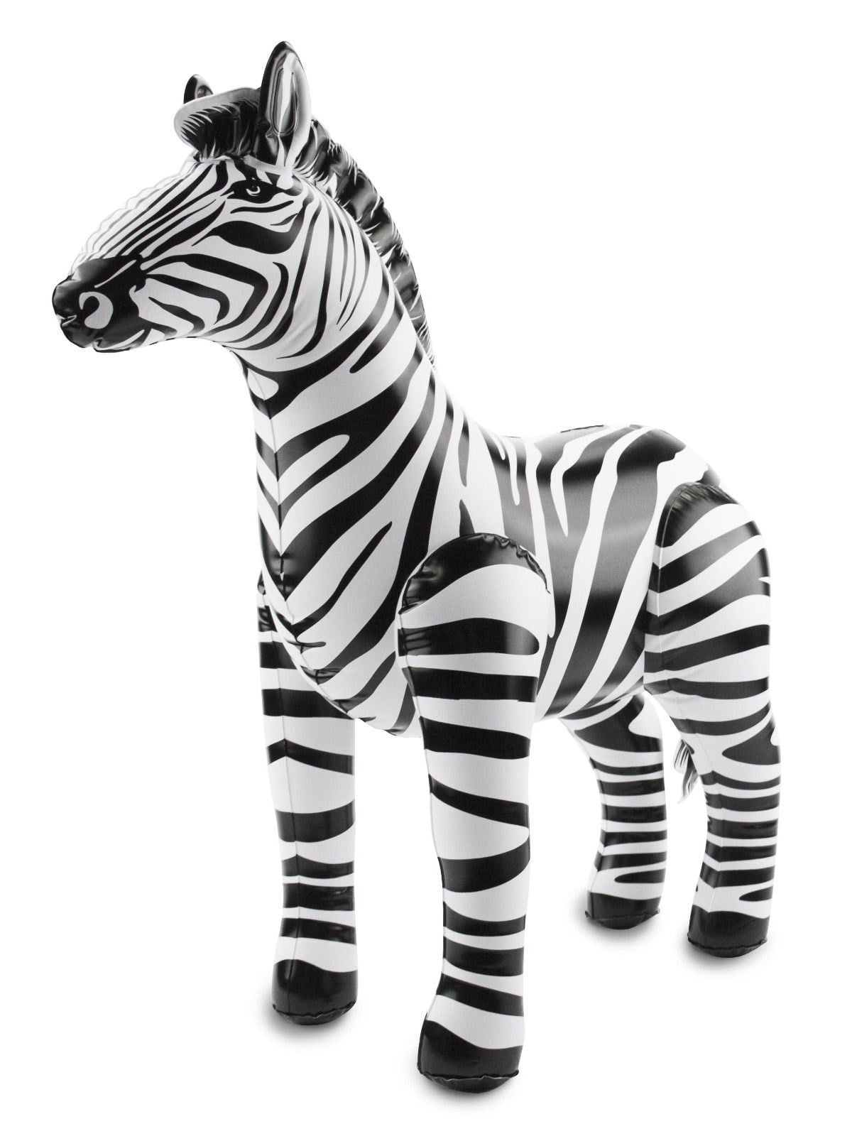 Zèbre gonflable safari pour fête noir et blanc