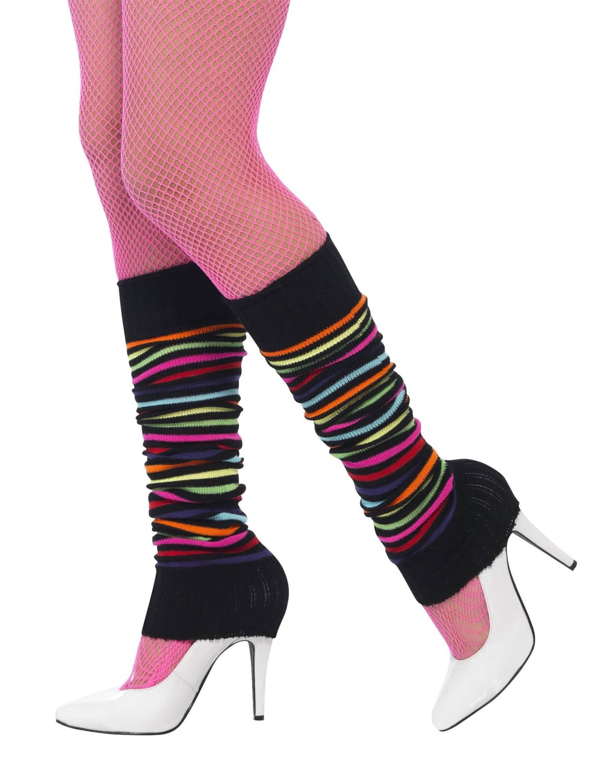 Jambières striées pour femme noires et multicolores