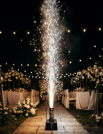 Jet de scenă 3 metri 30 secunde auriu & argintiu 