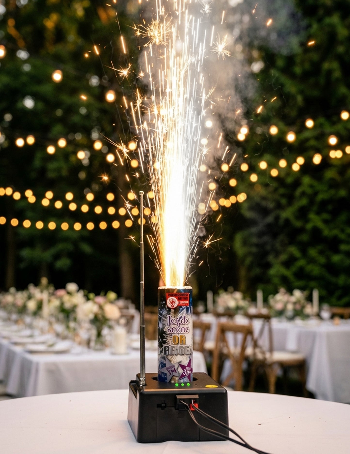 Jet de scenă 3 metri 30 secunde auriu & argintiu 