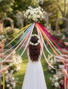 Joc cu panglici de nuntă, 15 panglici multicolore