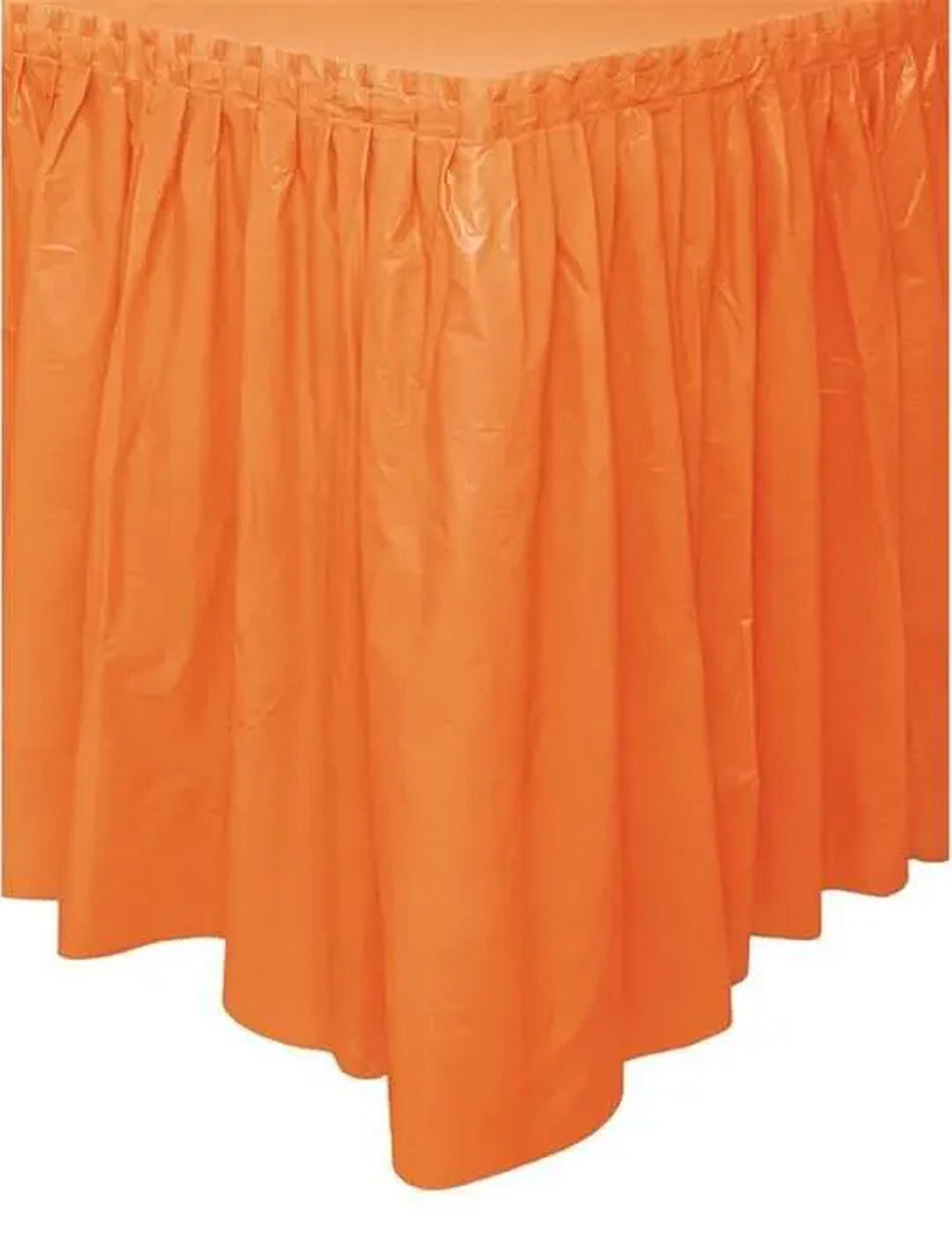 Jupe de table en plastique orange