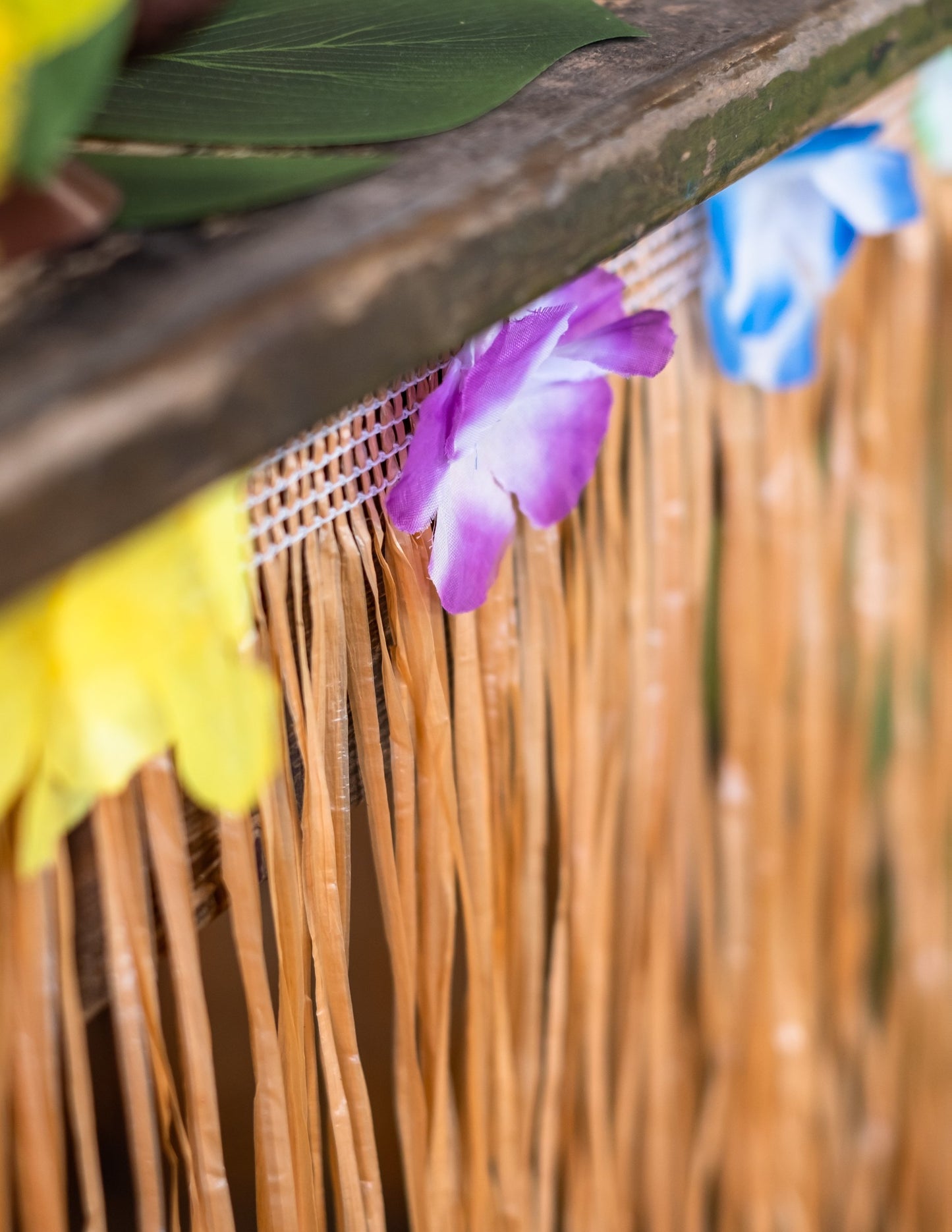 Fustă de masă bej din Hawaii 2,74 m x 71 cm