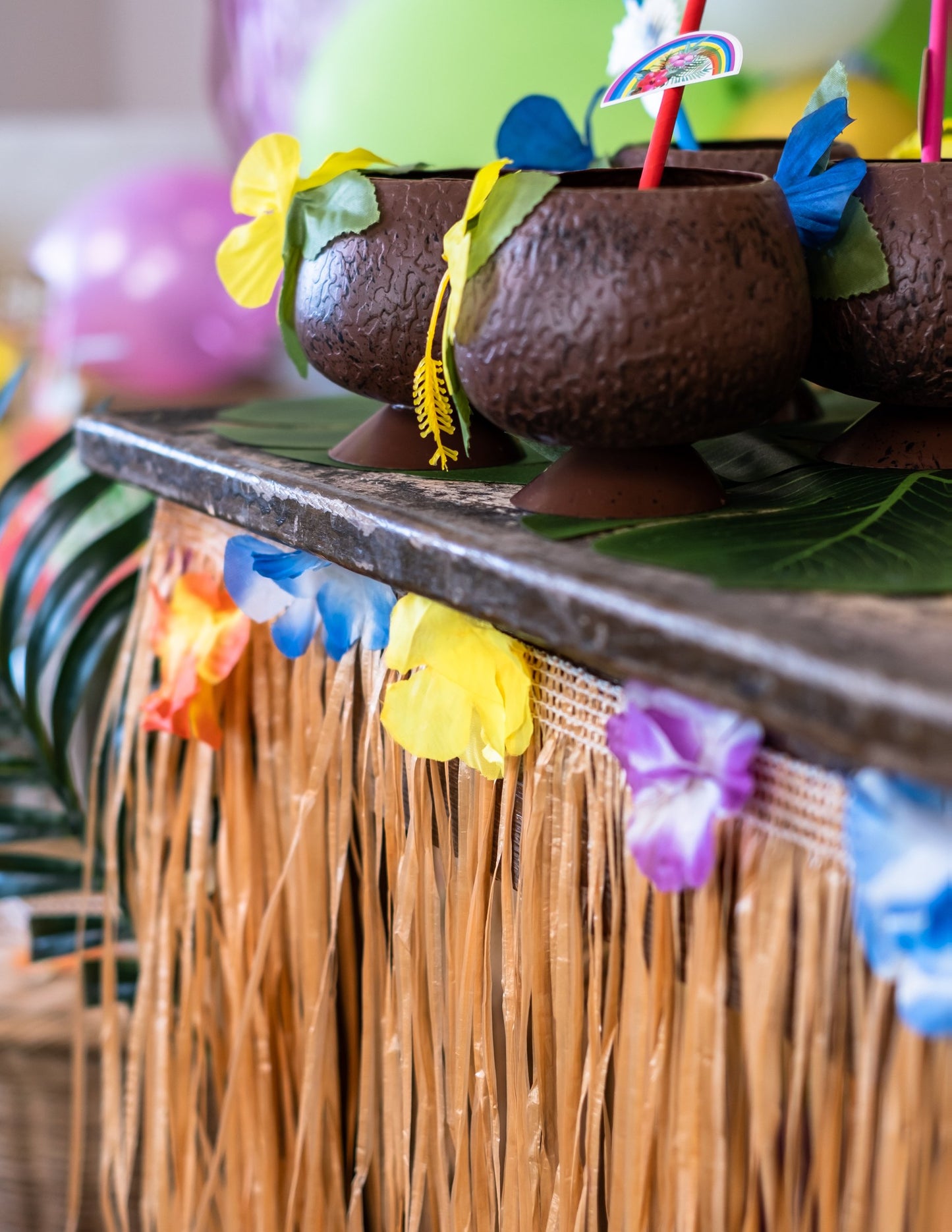 Fustă de masă bej din Hawaii 2,74 m x 71 cm