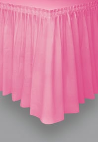 Jupe de table rose en plastique