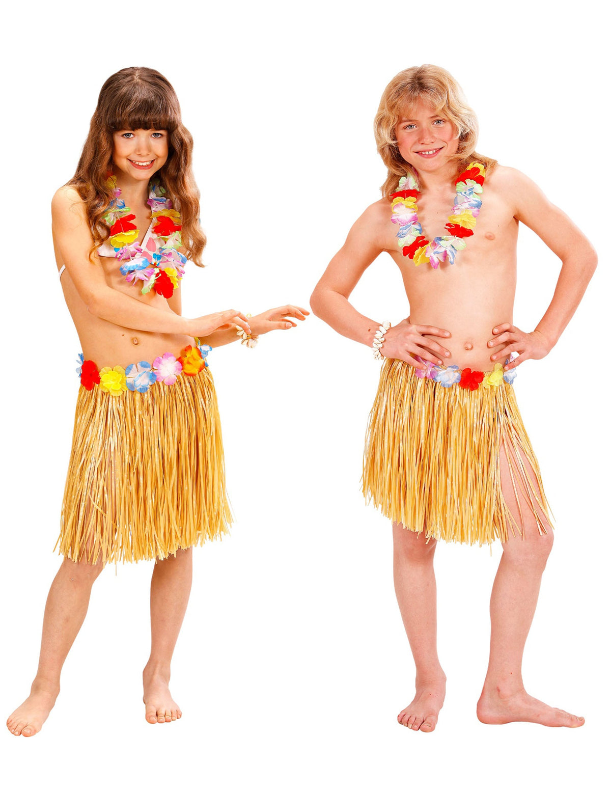Mise en situation de la jupe hawaïenne pour enfant