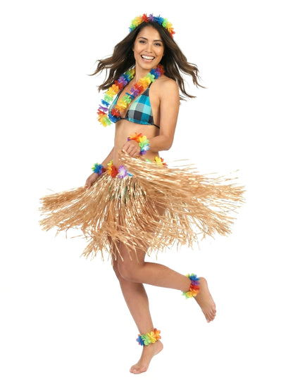 Vedere în mișcare a fustei hawaiene scurte din plastic pentru adult