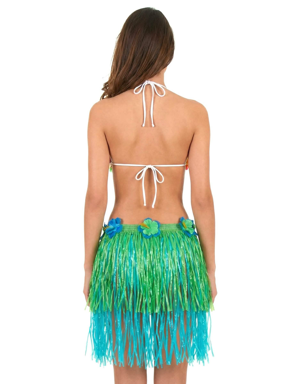 Vedere din spate a fustei hawaiene scurte pentru adult
