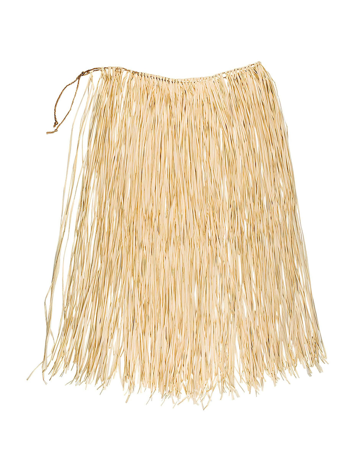 Detaliu al texturii fustei hawaiene lungi naturale din rafie