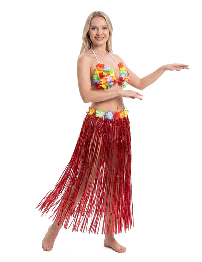 Fustă roșie roșie hawaiană