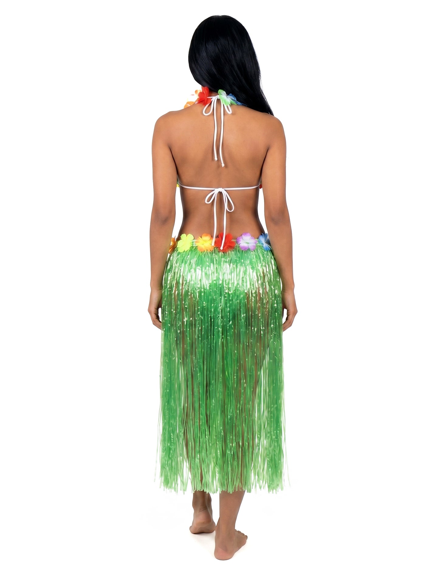 Fustă hawaiană lungă adult verde