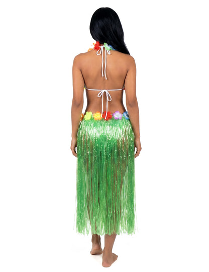 Fustă hawaiană lungă adult verde