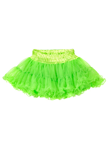 Jupe tutu bouffant vert fluo adulte