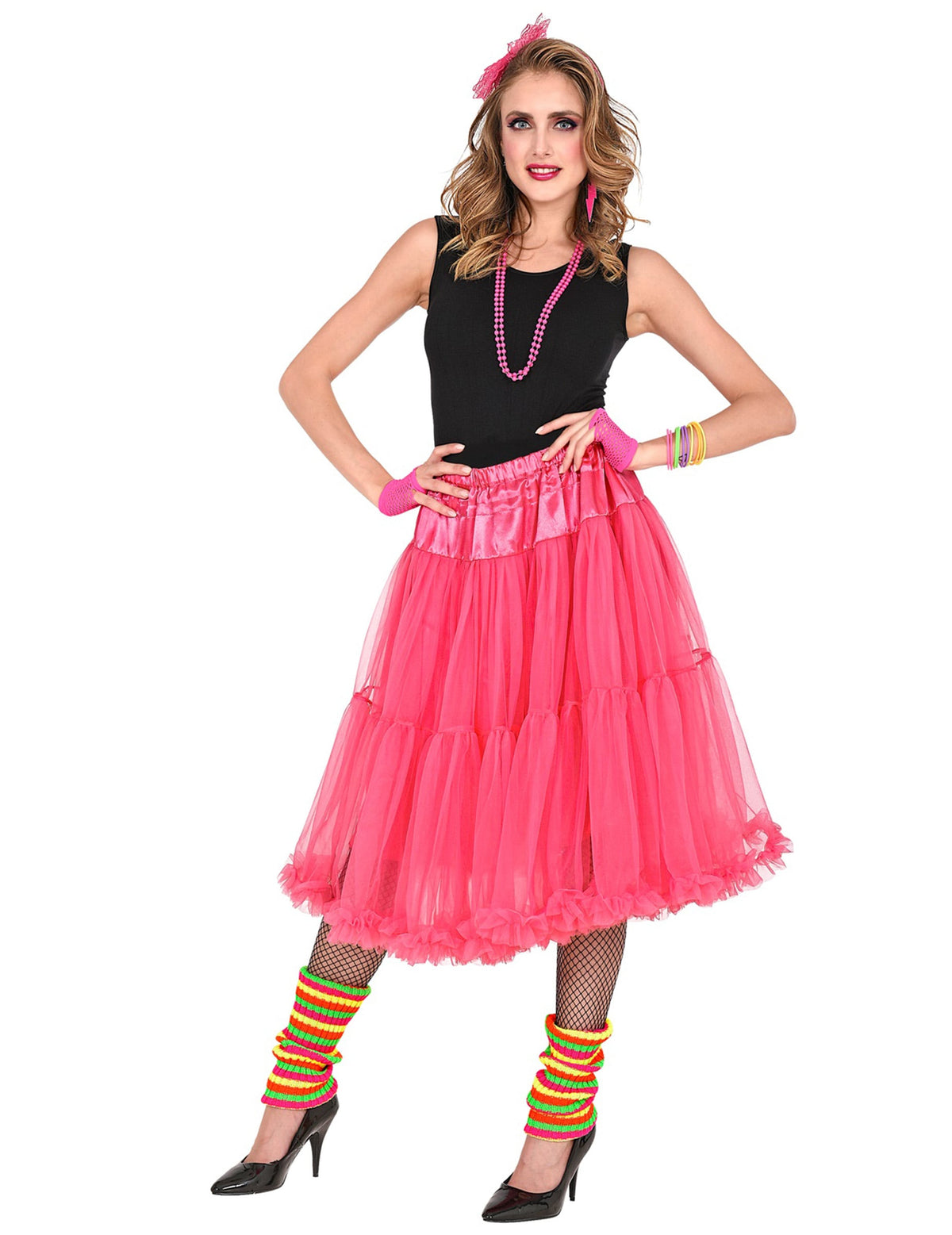 Jupon en tulle rose 65 cm pour femme rose vif