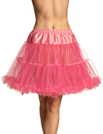 Petticoat roz la mijlocul lung