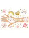 Kit 12 tatouages chatons éphémères pour enfant colorés et dorés