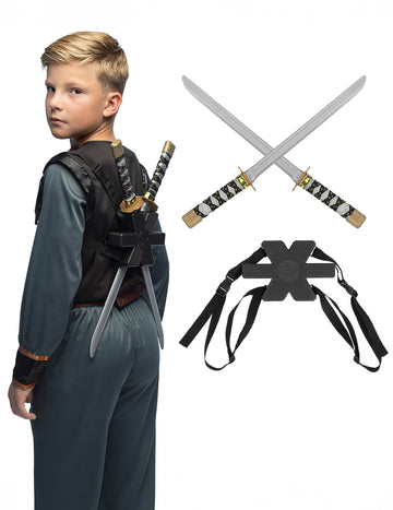 Kit de 2 săbii ninja cu sprijin