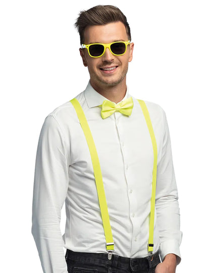 Kit accessoires 3 pièces jaune fluo UV