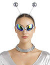 Kit accessoires alien argenté adulte
