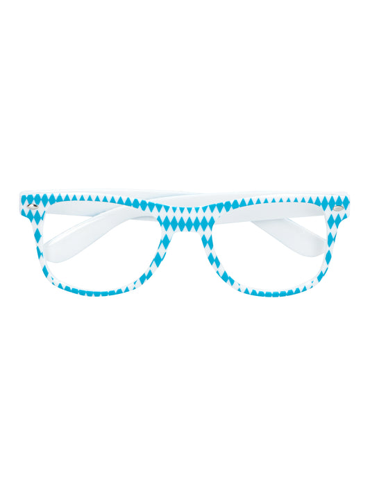 Lunettes à motifs losanges du Kit accessoires Bavarois fête de la bière pour adulte