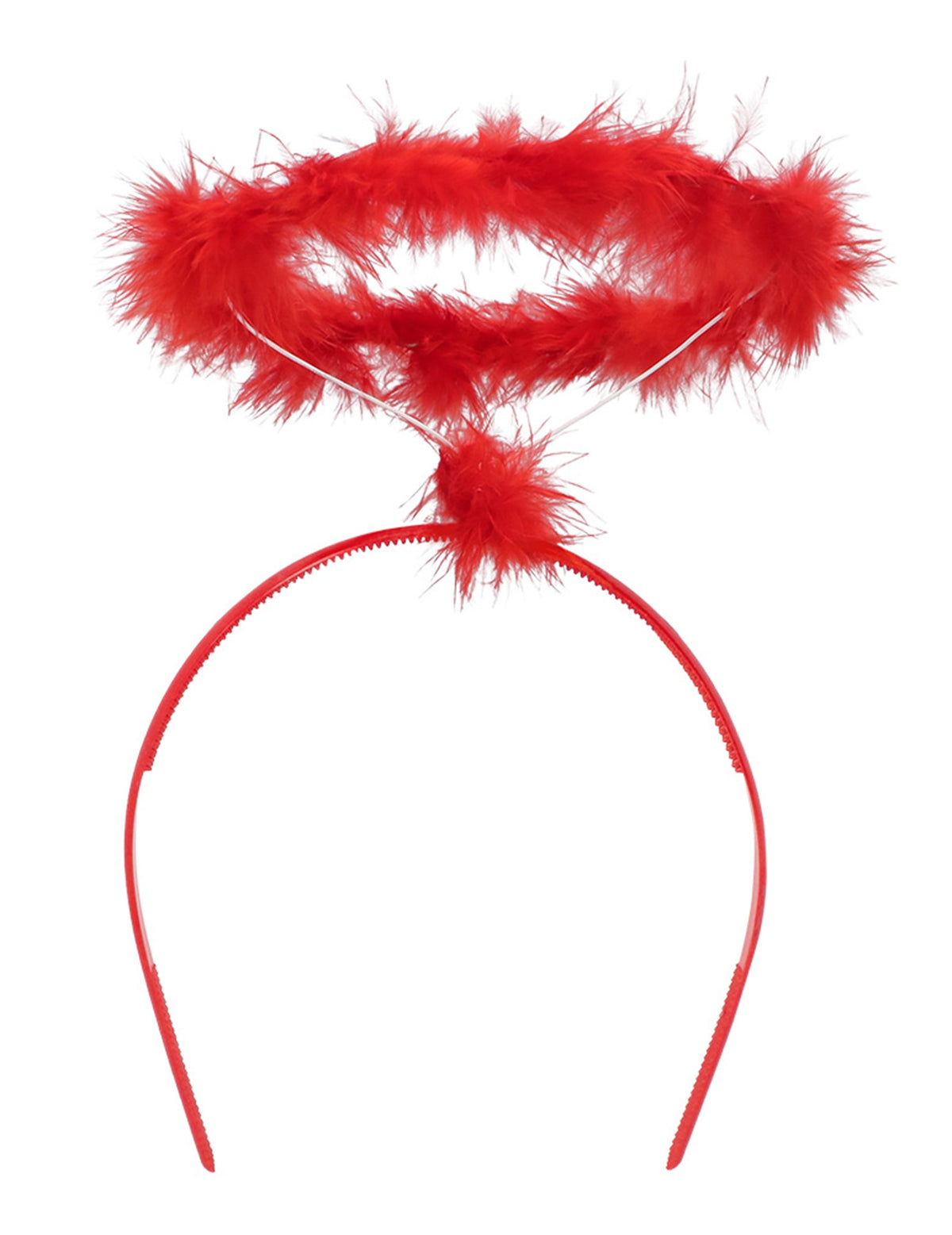 Gros plan sur l'auréole du kit accessoires d'ange rouge