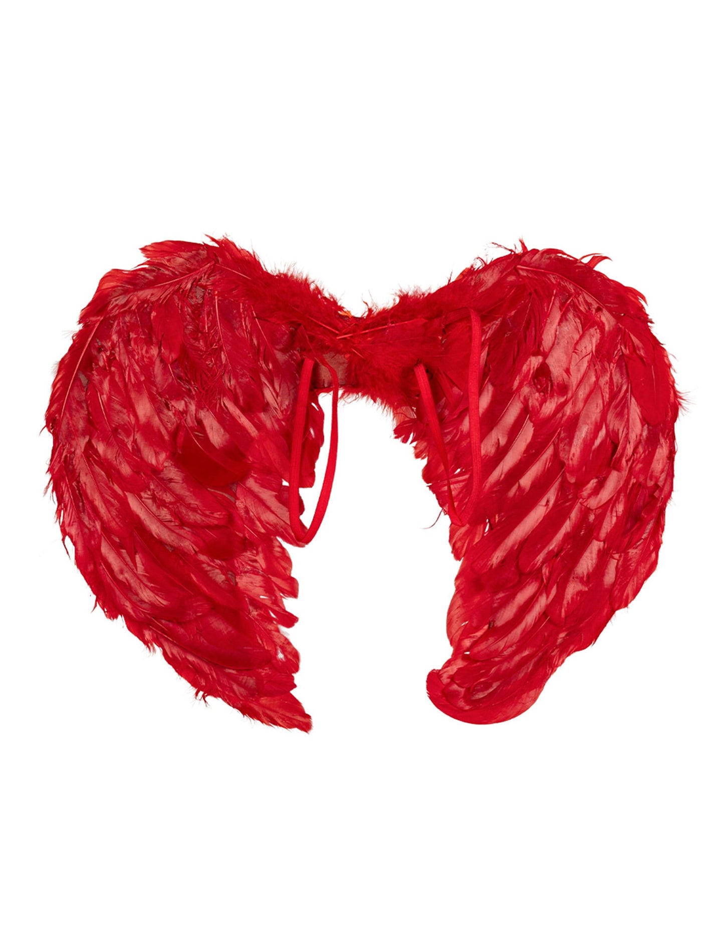 Kit accessoires d'ange pour adulte rouge en plumes