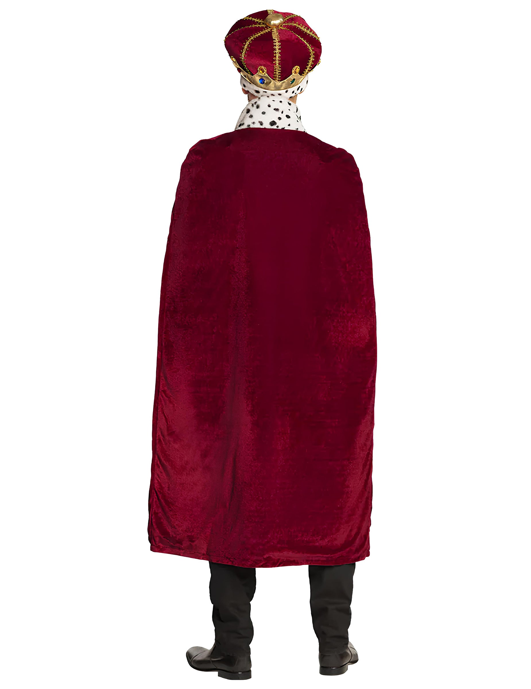 Vue de dos du kit accessoires de roi pour adulte