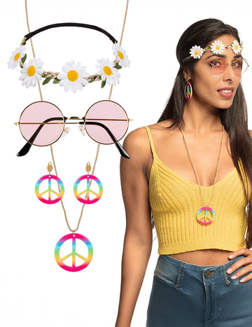Kit accesoriu hippie de lux pentru adulți