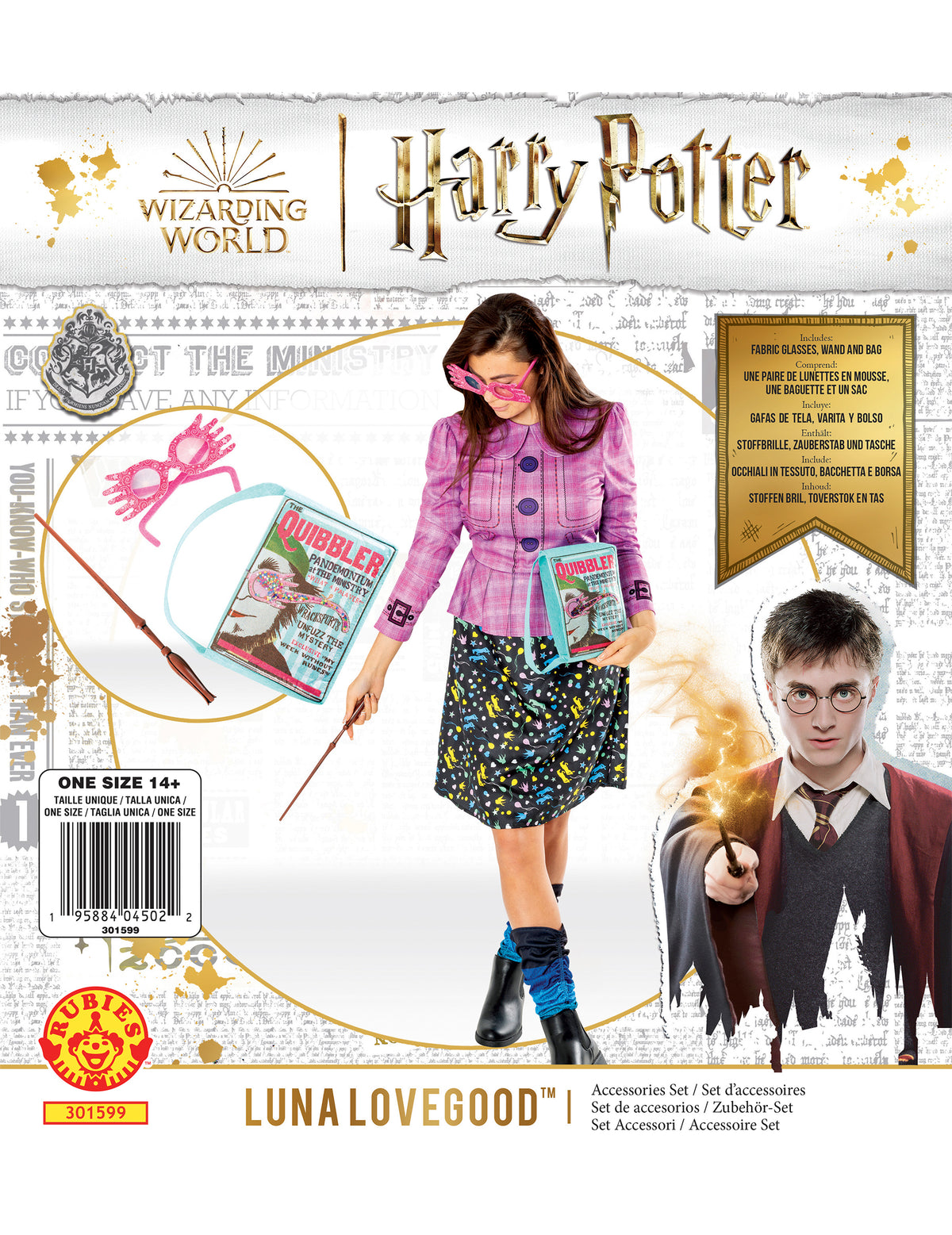 Détail du contenu du Kit accessoires Luna Lovegood - Harry Potter