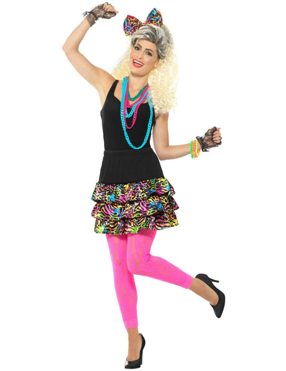 Vedere din față a kitului anilor 80 fluorescent leopard