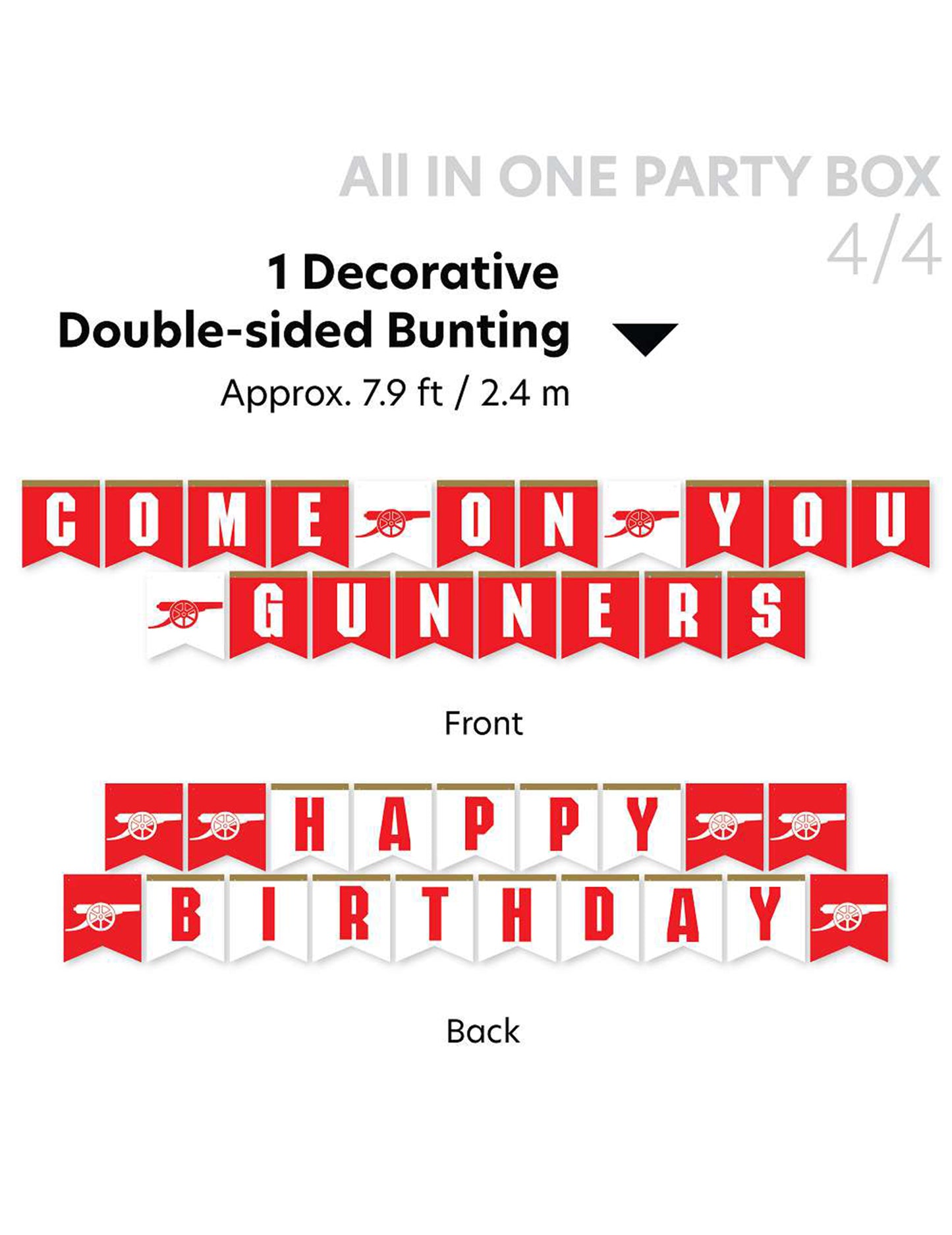 Kit anniversaire Arsenal Football Club 44 pièces