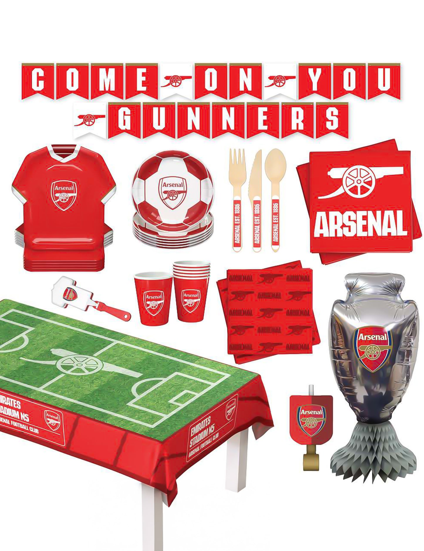 Kit anniversaire Arsenal Football Club 75 pièces