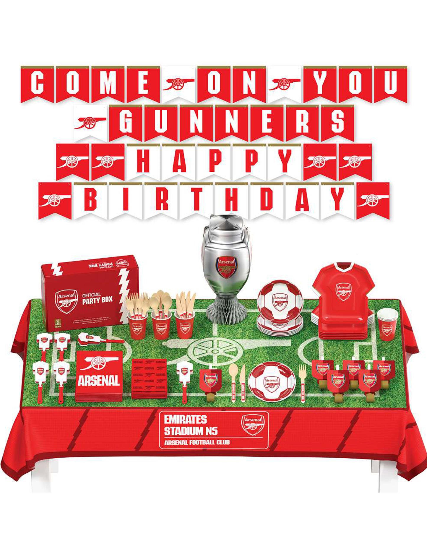 Kit anniversaire Arsenal Football Club 75 pièces