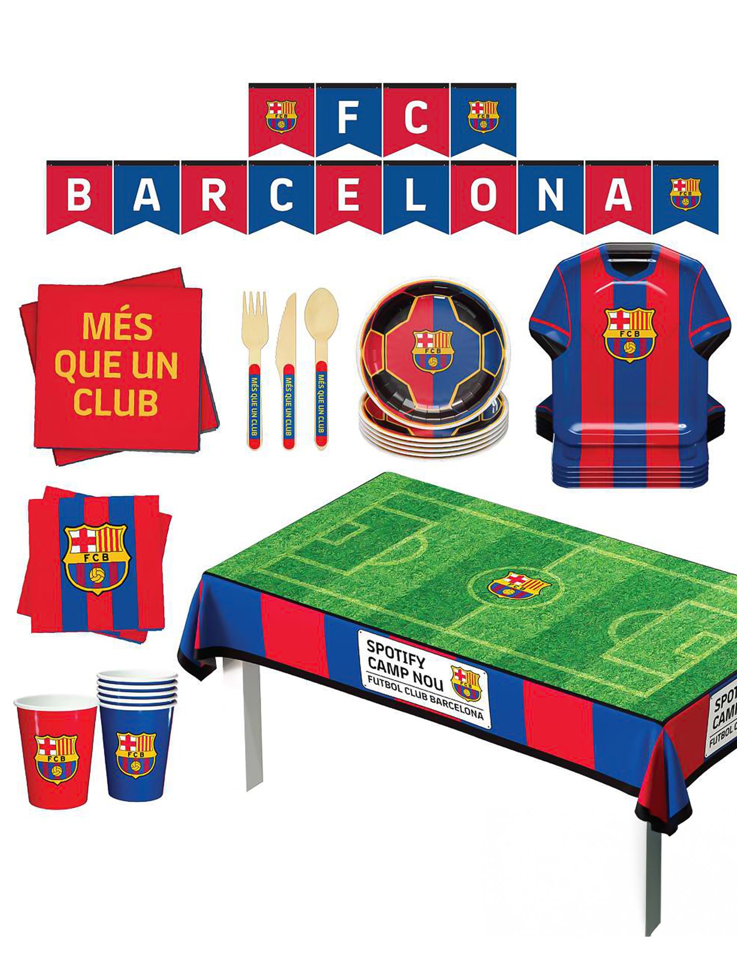 Kit anniversaire FC Barcelone 44 pièces