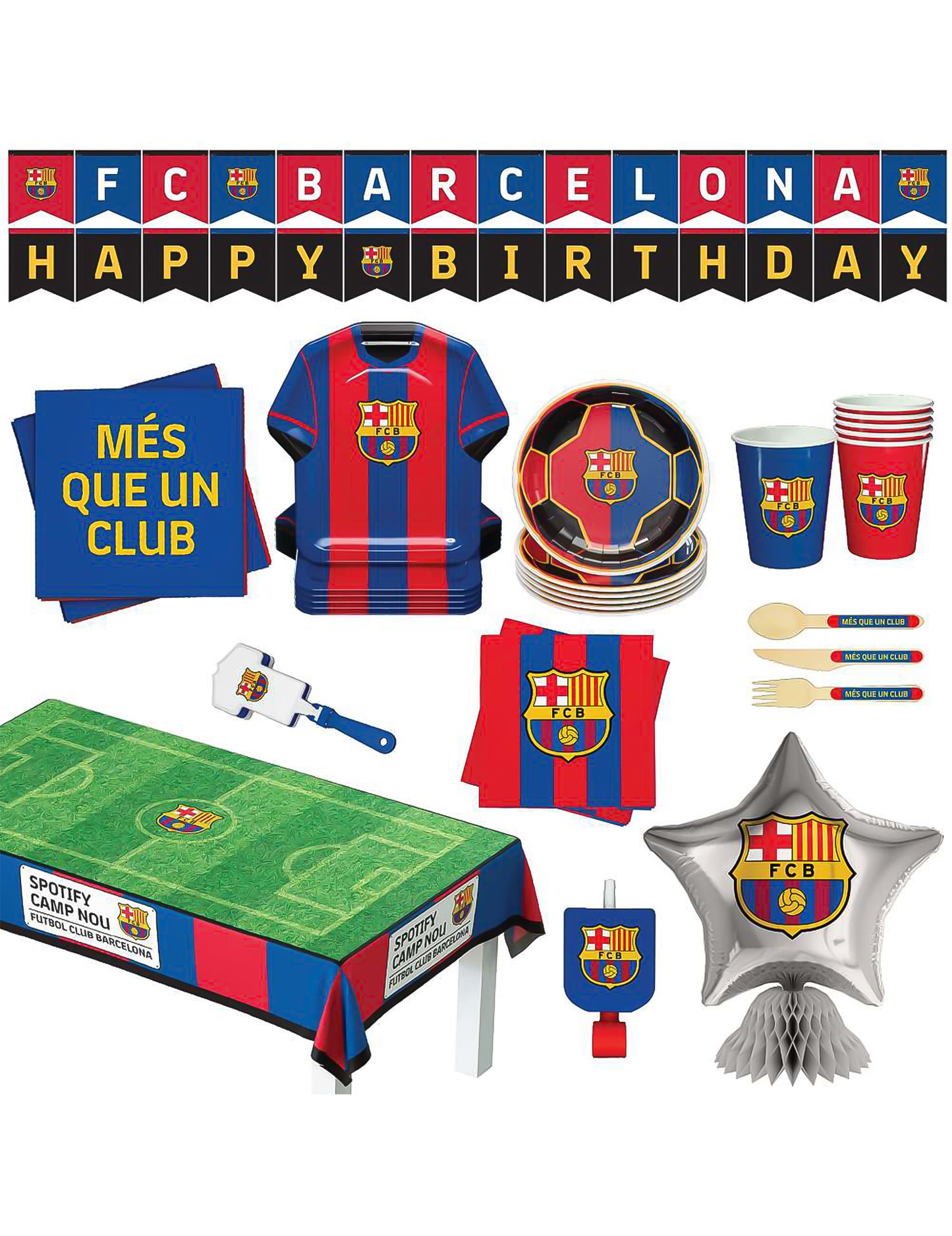 Kit anniversaire FC Barcelone 75 pièces