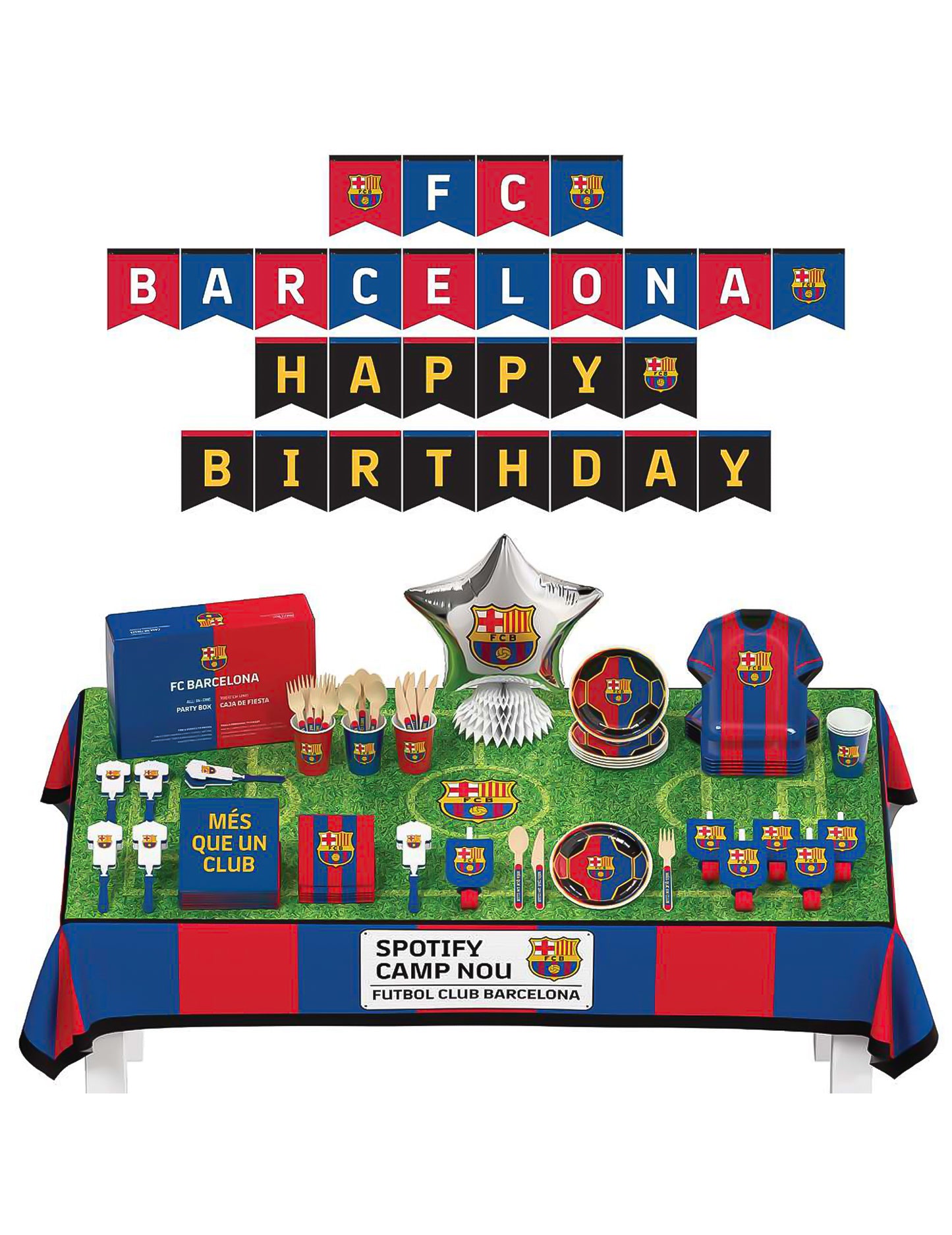 Kit anniversaire FC Barcelone 75 pièces