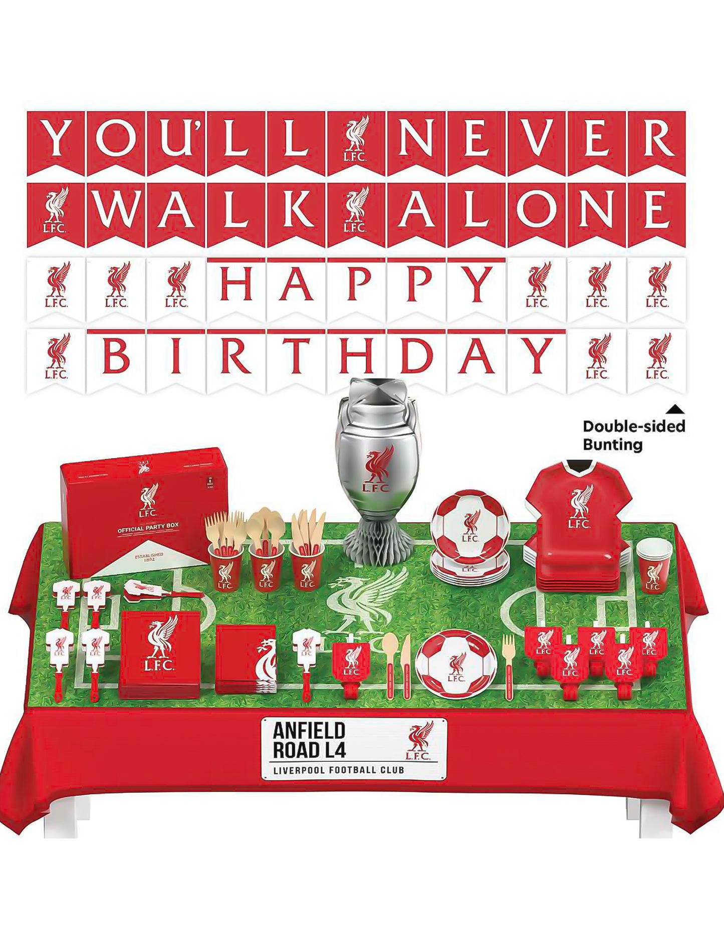 Kit anniversaire Liverpool Football Club 75 pièces