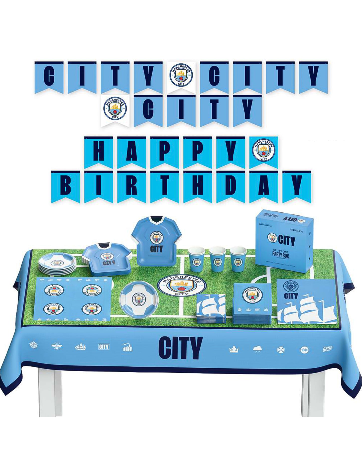Kit anniversaire Manchester City Football Club 44 pièces