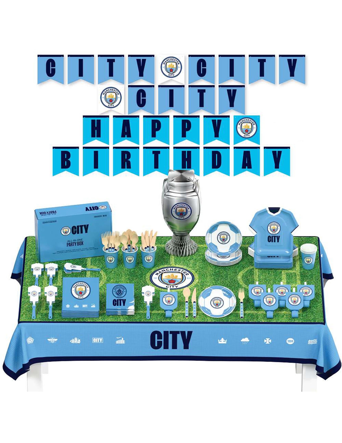 Kit anniversaire Manchester City Football Club 75 pièces