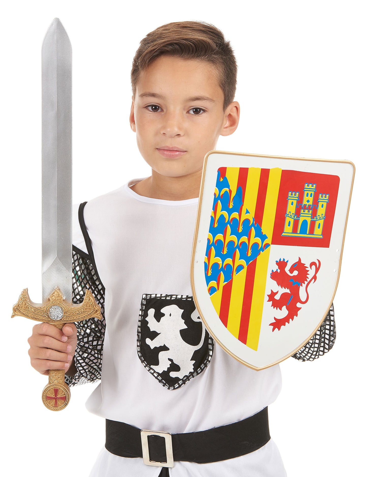 Kit de scut și cavaler de plastic pentru copii