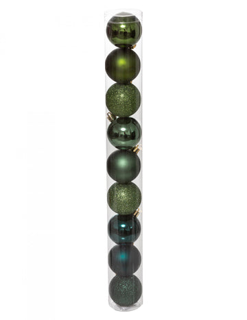 9 bile verzi de Crăciun 6 cm